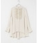 MARILYN MOON CRYSTAL PLEATS SATIN SHIRTS