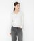 V-NECK LACE RIB TOPS