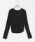 V-NECK LACE RIB TOPS