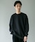 スラブダンボールクルーネックロングスリーブTシャツ