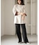 FORK&SPOON　ブラッシュドデニムフレアパンツ