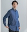 LIFE STYLE TAILOR　ショートワイドデニムライクシャツ