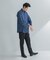 LIFE STYLE TAILOR　ショートワイドデニムライクシャツ