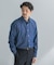 LIFE STYLE TAILOR　ショートワイドデニムライクシャツ