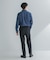 LIFE STYLE TAILOR　ショートワイドデニムライクシャツ