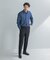 LIFE STYLE TAILOR　ショートワイドデニムライクシャツ