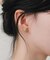 ステンレスフレームビジューピアス