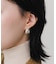 ボリュームツイストラインフープピアス
