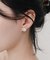 ビジューフラワーメタルピアス