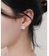 ビジューフラワーメタルピアス