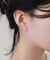 ビジューフラワーメタルピアス