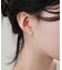 ビジューフラワーメタルピアス