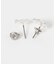 ビジューフラワーメタルピアス