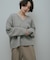 Wool V-Neck Cocoon Knit