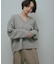 Wool V-Neck Cocoon Knit