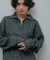 Melange Wool Half-Zip Knit