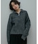 Melange Wool Half-Zip Knit