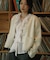 Wool Blend Frill Blouse