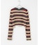 OPEN SESAME CLUB　MULTI BORDER CROPPED TOP