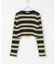 OPEN SESAME CLUB　MULTI BORDER CROPPED TOP