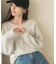 『WEB／一部店舗限定』ボリュームスリーブエアリーVネックニット