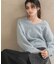 『WEB／一部店舗限定』ボリュームスリーブエアリーVネックニット