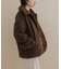 コクーンシルエットボアコート
