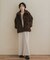 コクーンシルエットボアコート