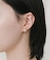 ヴィンテージライクパールボタンピアス