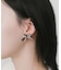 ベロアパールリボンピアス