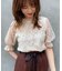 バックリボンレースブラウス
