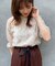 バックリボンレースブラウス