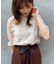 バックリボンレースブラウス