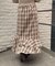 チェックダブルフレアスカート