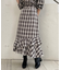 チェックダブルフレアスカート