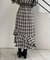 チェックダブルフレアスカート