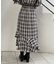 チェックダブルフレアスカート