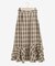 チェックダブルフレアスカート