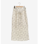 サテンフラワーIラインスカート