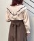 パピヨンフリルバイカラーニット