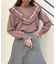パピヨンフリルバイカラーニット