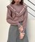 パピヨンフリルバイカラーニット