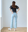 美脚フレアデニムパンツ