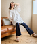 美脚フレアデニムパンツ