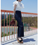 美脚フレアデニムパンツ