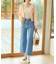ウォッシュデニムワイドパンツ