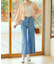 ウォッシュデニムワイドパンツ
