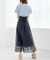 バックレースアップフレアスカート