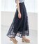 バックレースアップフレアスカート