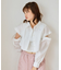 パールボタン肩あきショートシャツ